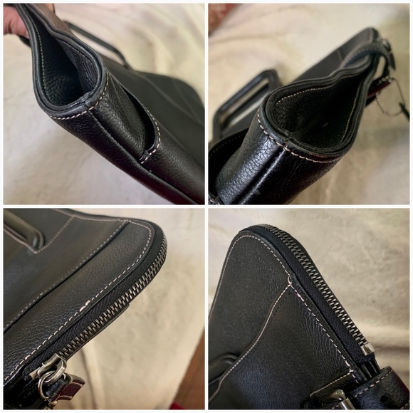 👑✅PRICE FIRM✅ COACH Black Leather Business Briefcase - Picture 11 of 17